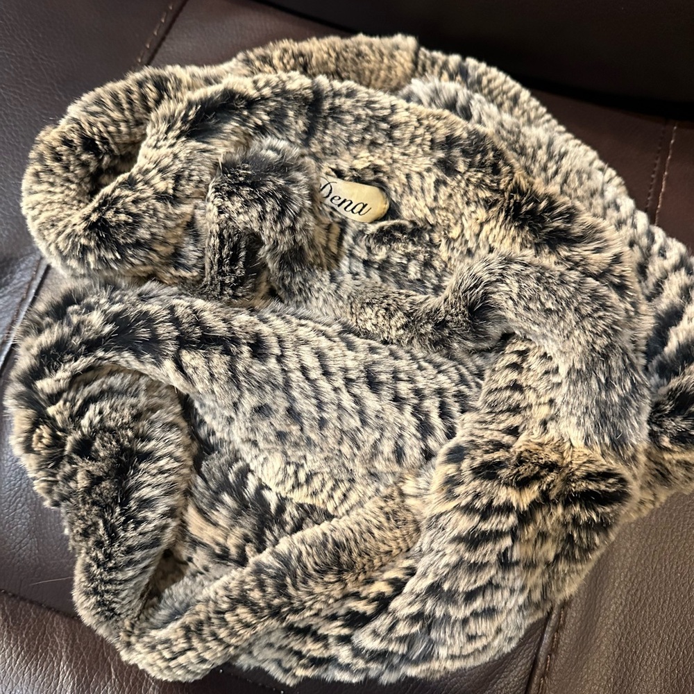 Dena rabbit Fur Infinity Scarf